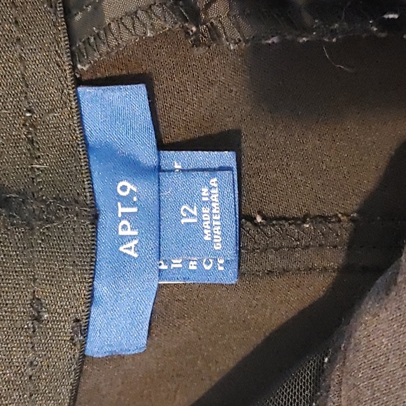 Apt 9. Black Trouser Pants Women's Size 12 Classic Dress Pant Or Business Casual - Picture 2 of 7
